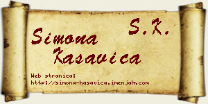 Simona Kasavica vizit kartica